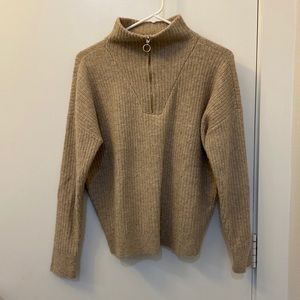 Loft quarter zip fuzzy sweater